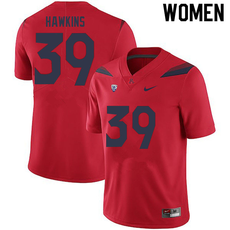 Women #39 Kameron Hawkins Arizona Wildcats College Football Jerseys Sale-Red